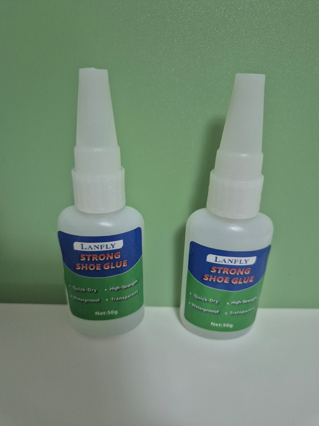 LANFLY Super Strong Shoe Glue - Instant Sole Repair (2x50g) | Quick-Dry, Waterproof, Transparent Adhesive for Shoes, Boots, Handbags | Brand New Batch | ZetaStore.uk Exclusive Bargain