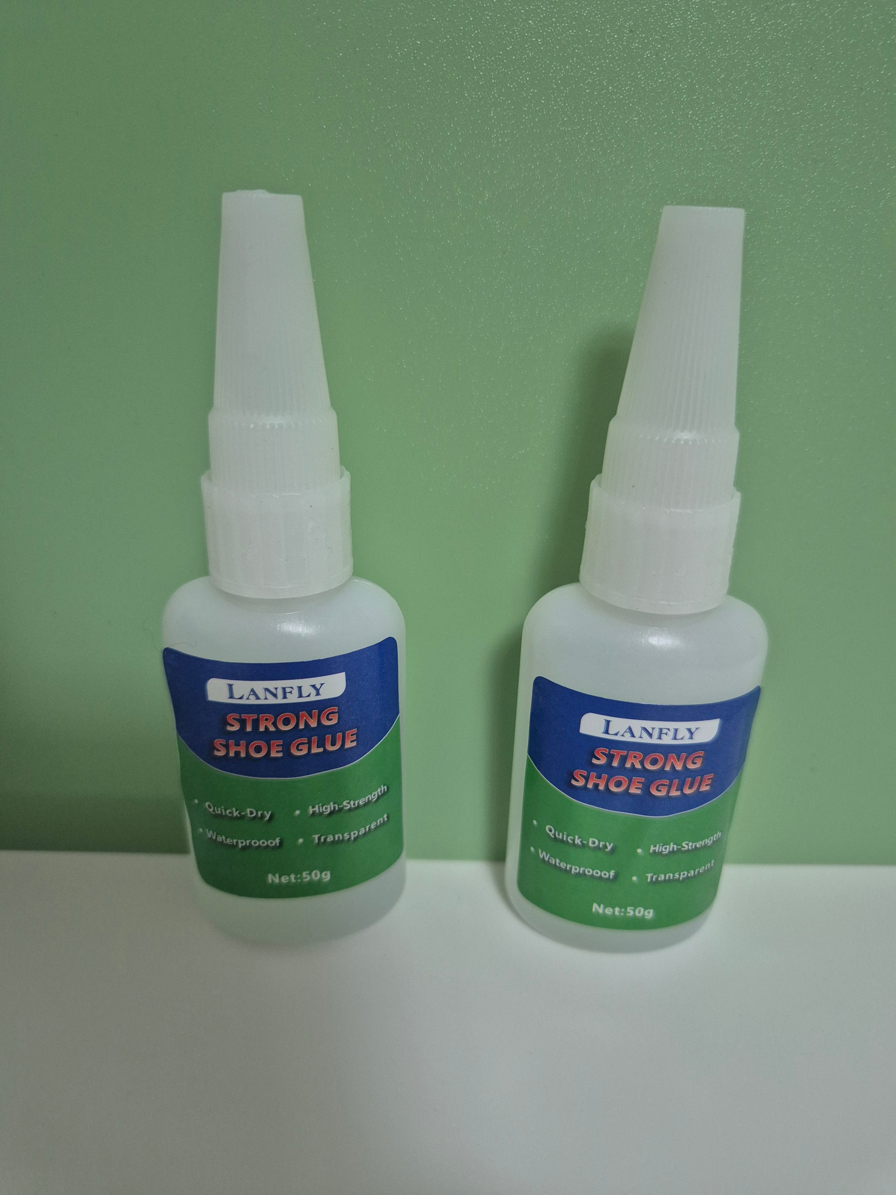 LANFLY Super Strong Shoe Glue - Instant Sole Repair (2x50g) | Quick-Dry, Waterproof, Transparent Adhesive for Shoes, Boots, Handbags | Brand New Batch | ZetaStore.uk Exclusive Bargain