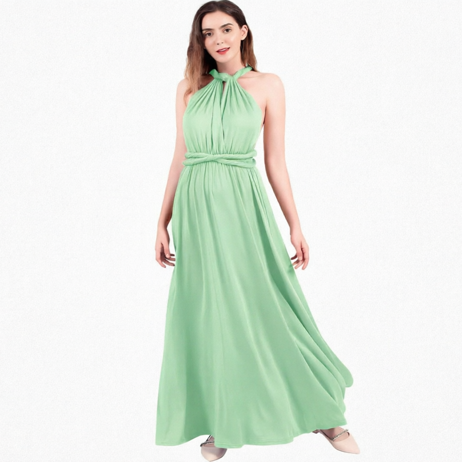 OwlFay Women's Elegant Convertible Multi-Way Maxi Dress Size S | Wedding Formal & Prom Ball Gown | Brand New! - Zeta Store