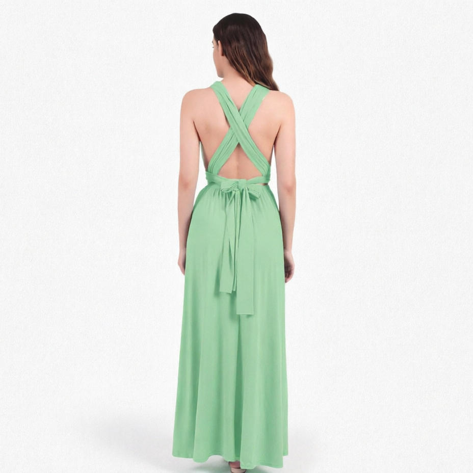 OwlFay Women's Elegant Convertible Multi-Way Maxi Dress Size S | Wedding Formal & Prom Ball Gown | Brand New! - Zeta Store