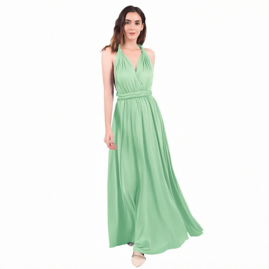 OwlFay Women's Elegant Convertible Multi-Way Maxi Dress Size S | Wedding Formal & Prom Ball Gown | Brand New! - Zeta Store