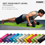 POWRX Premium Thick Exercise Mat | 190x60cm Extra Thick 1.5cm Sports & Yoga Mat | Non-Slip, Skin-Friendly & Phthalate-Free with Carry Bag