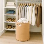 PUTSKA Fleece Storage Basket - Soft Laundry Hamper & Toy Organizer in Cream, Brown, Grey | Multi-Room Decor Solution