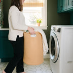 PUTSKA Fleece Storage Basket - Soft Laundry Hamper & Toy Organizer in Cream, Brown, Grey | Multi-Room Decor Solution