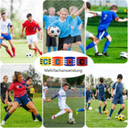 Pack of 4 Multi-Sport Captain Armbands | Adjustable Elastic Soccer, Hockey & Rugby Armbands in Red, Blue, Yellow & Orange