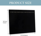 Pack of 2 Black Velvet Jewelry Display Stands | 17-Hook Necklace Holder Board for Boutique & Store