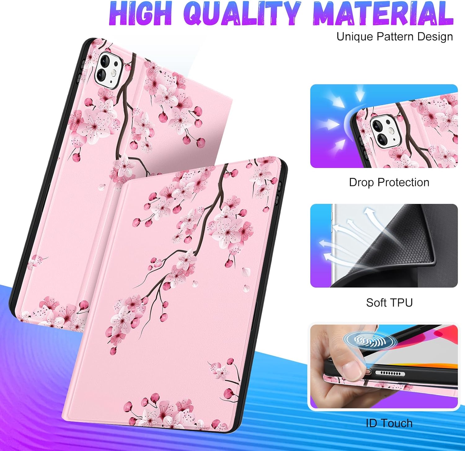 Pegmode Inspirational Quote iPad Pro 11 Case 2024/M4 | Aesthetic Collage Design | Apple Pencil Holder | 🌟 Brand New & A Real Bargain!