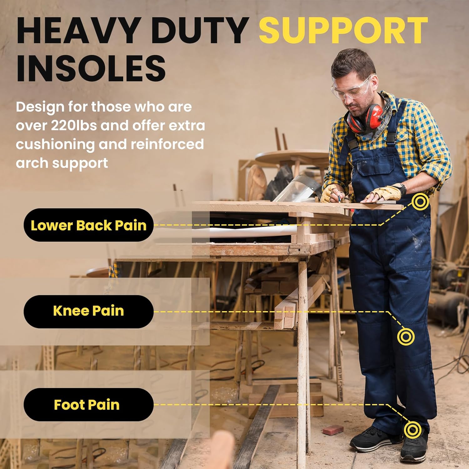 Welnove✨ HEAVY DUTY ARCH SUPPORT INSOLES  | Plantar Fasciitis & Flat Feet Relief | All-Day Comfort for Work & Standing | Unisex UK 9-10.5 (M) - LIMITED BARGAIN! - Zeta Store