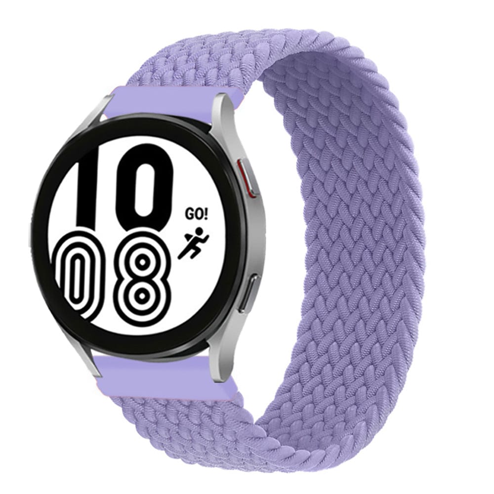 SOLOLUP Braided Solo Loop Sport Strap 20mm 22mm - Elastic Nylon Watch Band for Samsung, Garmin, Huawei, Amazfit | Blue, Pink, Purple, Black
