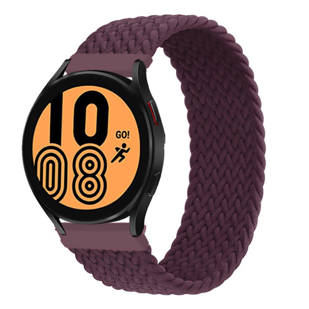 SOLOLUP Braided Solo Loop Sport Strap 20mm 22mm - Elastic Nylon Watch Band for Samsung, Garmin, Huawei, Amazfit | Blue, Pink, Purple, Black