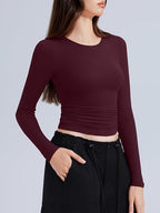 REORIA Long Sleeve Shirt | Lightweight Base Layer | All-Season Stretch Top | Size: L - Zeta Store