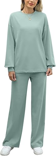REORIA -  CozyChic Lounge Set | Ultra-Soft 2-Piece Tracksuit | Wide-Leg Joggers outift - Zeta Store