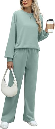 REORIA -  CozyChic Lounge Set | Ultra-Soft 2-Piece Tracksuit | Wide-Leg Joggers outift - Zeta Store