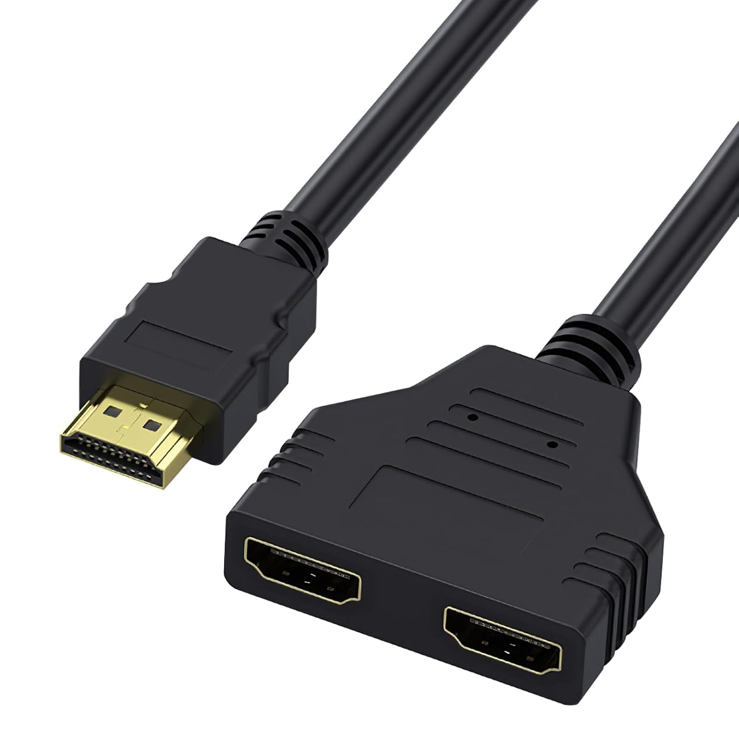 HDMI Cable Splitter - 1 in 2 Out HDMI Splitter, Male to Dual Female, 1 to 2 Way Distributor for LCD, LED, TV, DVD and More, Plug and Play - Zeta Store