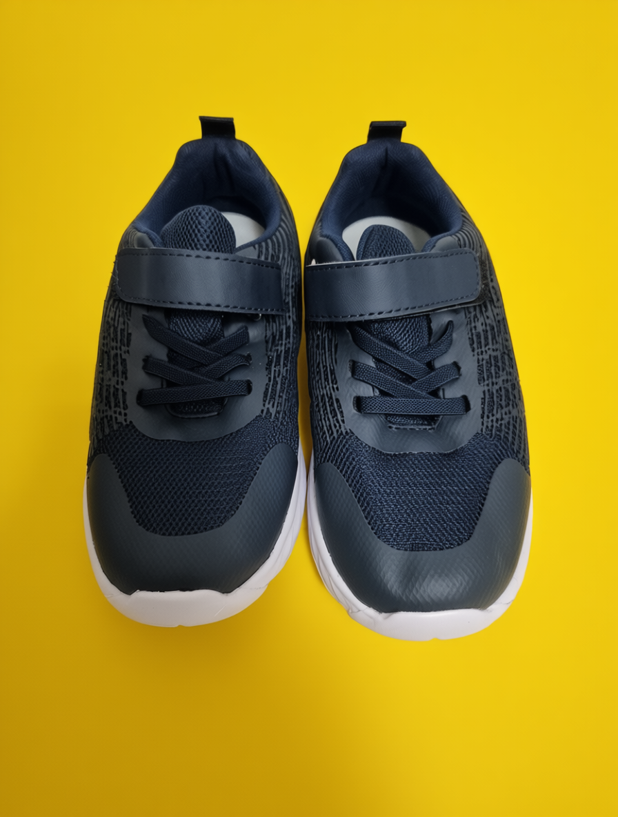 Raoendis Kids Trainers - Breathable Mesh Running Shoes | Lightweight Tennis Sneakers with Hook & Loop | Non-Slip School Shoes for Boys & Girls (Size EU 33, UK 1, USA 1.5)