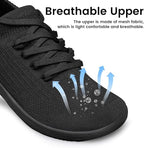 Raoendis Wide Barefoot Shoes for Women | Minimalist Trail Trainers with Wide Toe Box | Lightweight & Breathable Walking Sneakers | Non-Slip Rubber Sole | Size UK8, EU42