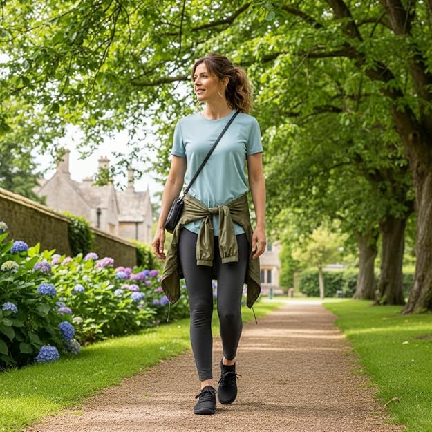 Raoendis Wide Barefoot Shoes for Women | Minimalist Trail Trainers with Wide Toe Box | Lightweight & Breathable Walking Sneakers | Non-Slip Rubber Sole | Size UK8, EU42