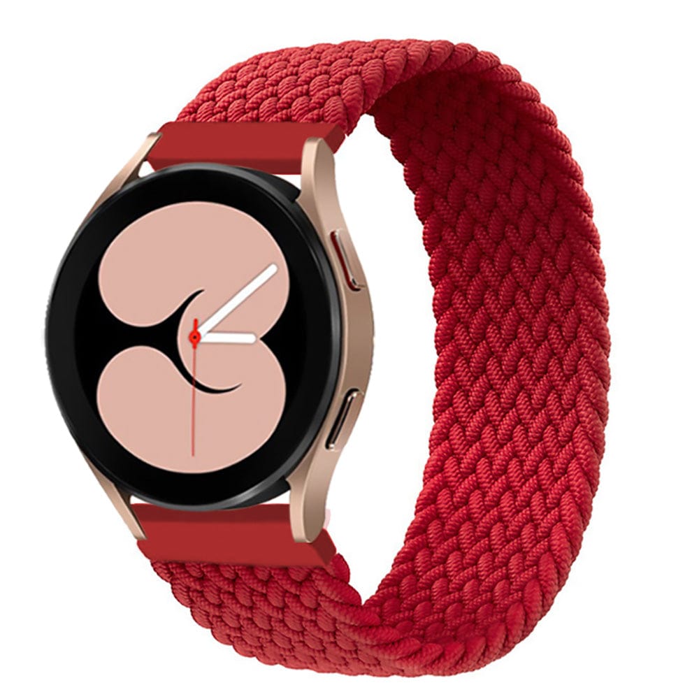 SOLOLUP Braided Solo Loop Sport Strap 20mm 22mm - Elastic Nylon Watch Band for Samsung, Garmin, Huawei, Amazfit | Blue, Pink, Purple, Black