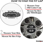 Rhinotuning - BRAND-NEW BARN FIND! 4-Pack Black Wheel Center Caps | 168mm OD | Universal Fit for BBS, BMW & More! - Zeta Store