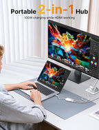 ⚡ RJLLKD 2-in-1 USB C to HDMI Adapter with PD Charging - Digital AV Sync Connector for iPhone 15/16/17 Series, iPad, MacBook, Samsung | Brand New