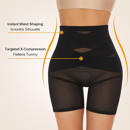 SIMIYA High Waisted Shapewear Shorts - Tummy Control & Butt Lifting Bodyshaper - Zeta Store