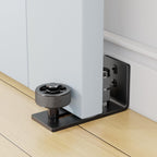 SKYSEN Adjustable Barn Door Floor Guide - 2pc Set w/ 8 DIY Options | Wall-Mounted Roller for Wood, Glass, Internal Sliding Doors | Quiet & Stable