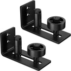 SKYSEN Adjustable Barn Door Floor Guide - 2pc Set w/ 8 DIY Options | Wall-Mounted Roller for Wood, Glass, Internal Sliding Doors | Quiet & Stable