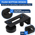 SKYSEN Adjustable Barn Door Floor Guide - 2pc Set w/ 8 DIY Options | Wall-Mounted Roller for Wood, Glass, Internal Sliding Doors | Quiet & Stable