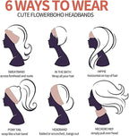 Scicent 3-Pack Wide Headbands for Women | Boho Stretchy Head Wraps | 6-in-1 Turban Twist & Sweatband | Black & Tie-Dye | One Size Fits Most | Brand New in Barn! 🎁