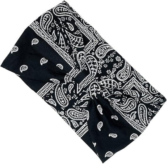 Scicent 3-Pack Wide Headbands for Women | Boho Stretchy Head Wraps | 6-in-1 Turban Twist & Sweatband | Black & Tie-Dye | One Size Fits Most | Brand New in Barn! 🎁