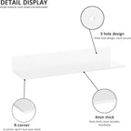 Sezanrpt 2-Pack 20-Inch Wall Shelves | Modern Plexiglass Display for Decor, Books & Collectibles | Complete Mounting Kit Included | Space-Saving Bargain!