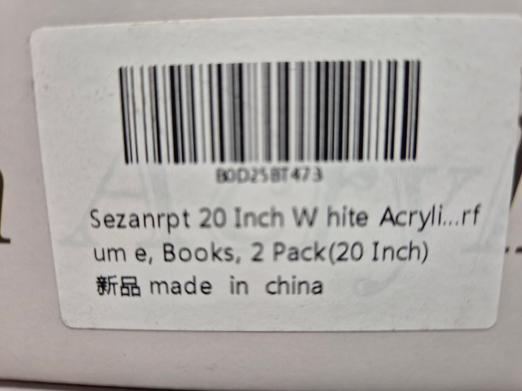 Sezanrpt 2-Pack 20-Inch Wall Shelves | Modern Plexiglass Display for Decor, Books & Collectibles | Complete Mounting Kit Included | Space-Saving Bargain!