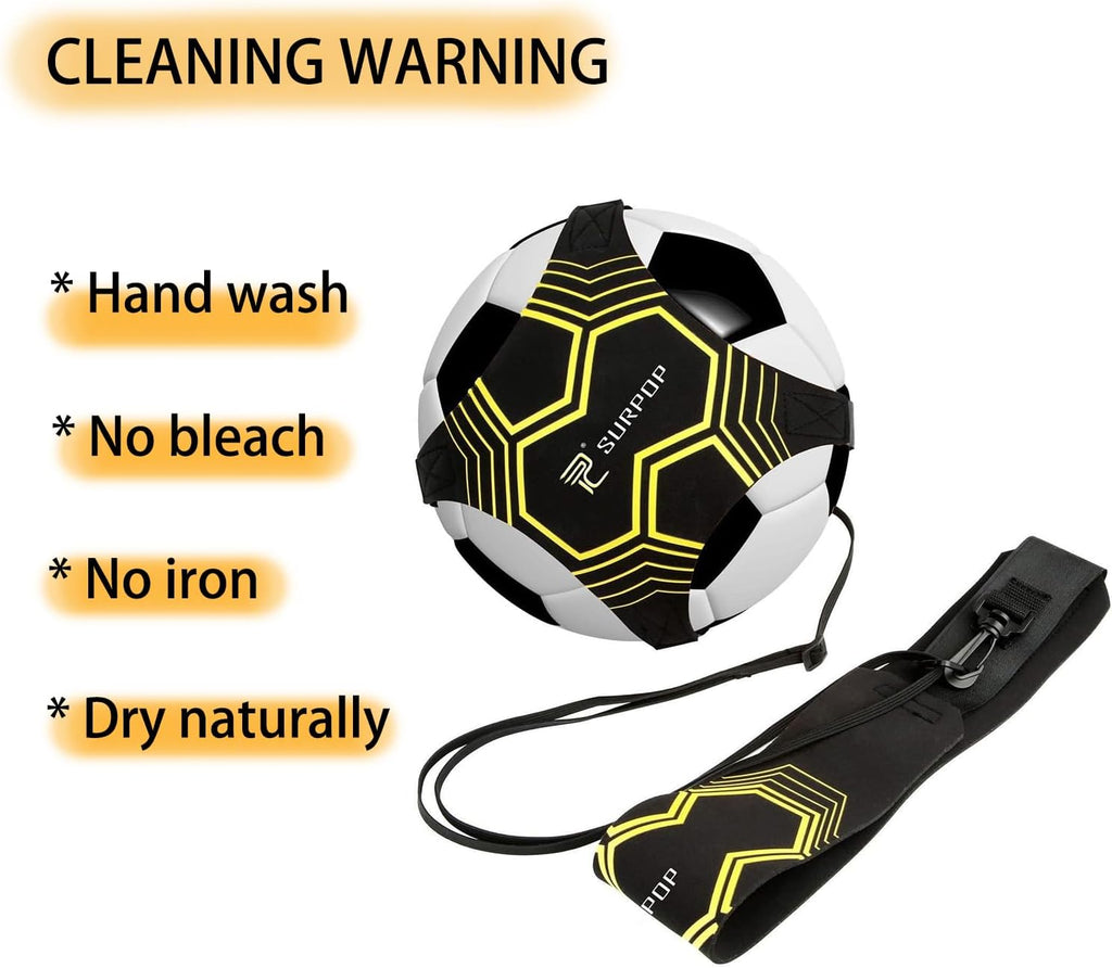 Global Park Solo Football Trainer Belt | Adjustable Kick & Throw Practice Aid for Soccer, Volleyball, Rugby | For Kids & Adults ⚽