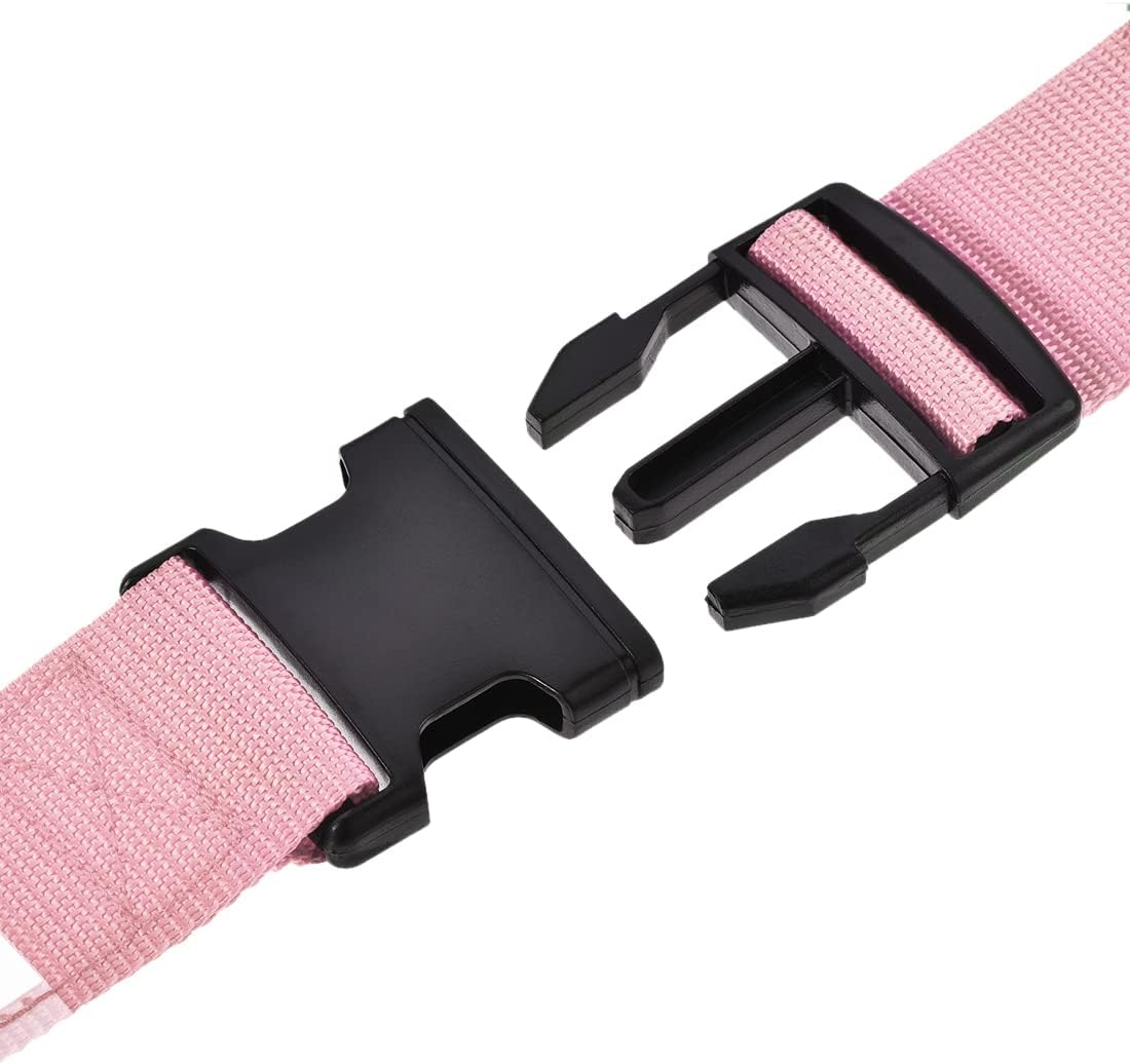 Sourcing Map - BARN FIND! 2M Adjustable Pink Luggage Strap with ID Label & Buckle | Secure & Identify Your Bags Instantly! - Zeta Store