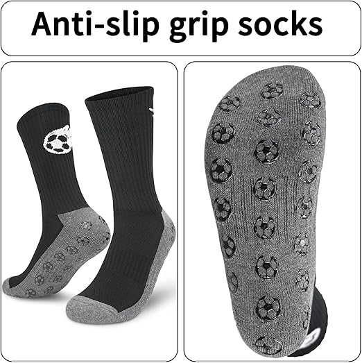 GRAB THE EDGE! 3 Pairs Srclo Anti-Slip Grip Socks for Men – Ultimate Non-Slip Pads for Football, Basketball, Running & Training - Zeta Store