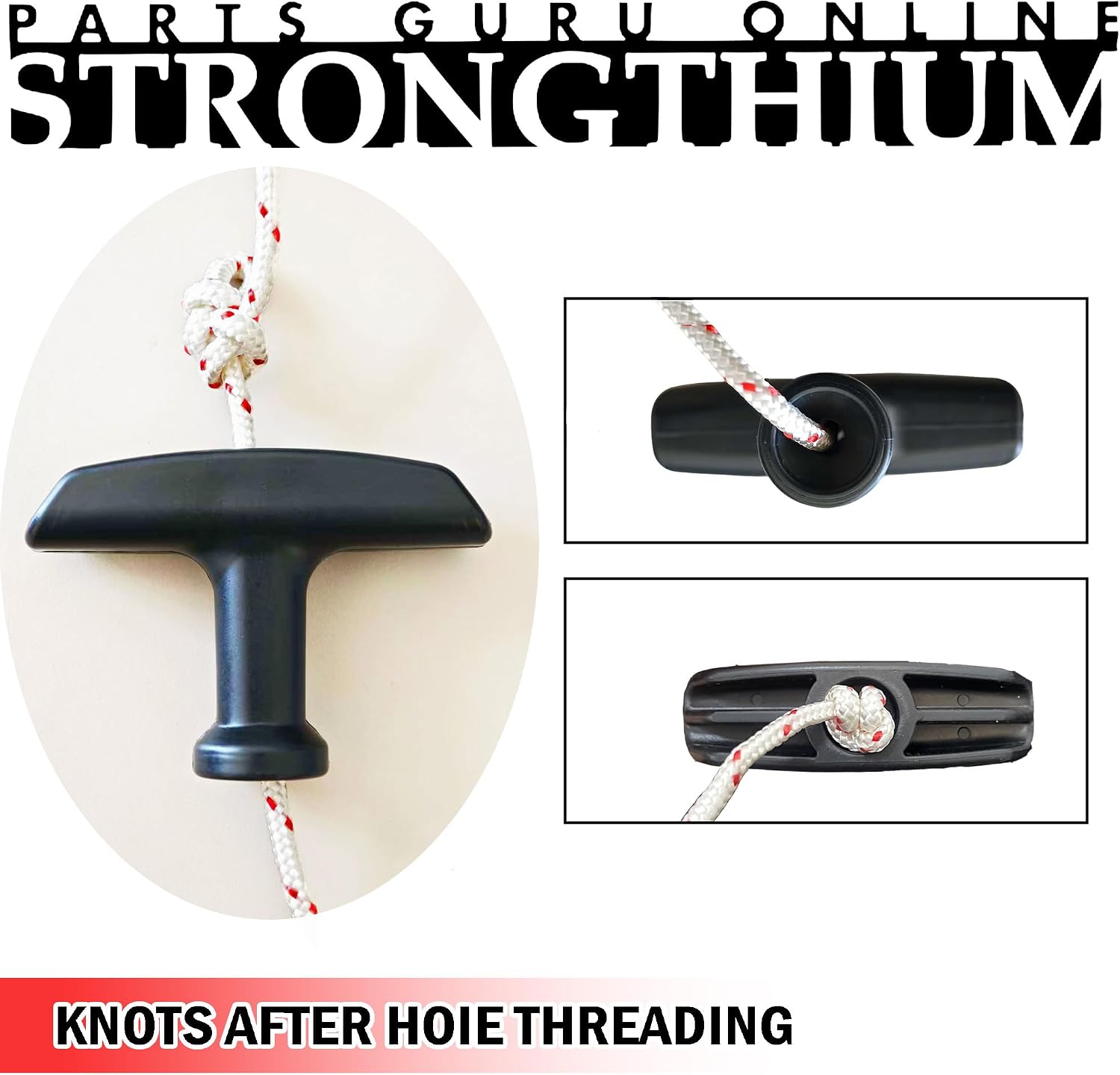 Strongthium 5M Starter Rope 3.5mm - Recoil Pull Cord Kit with 2 Handles for Honda, Briggs & Stratton, Stihl, Craftsman, Toro, Husqvarna - Lawnmower, Chainsaw, Strimmer, Generator