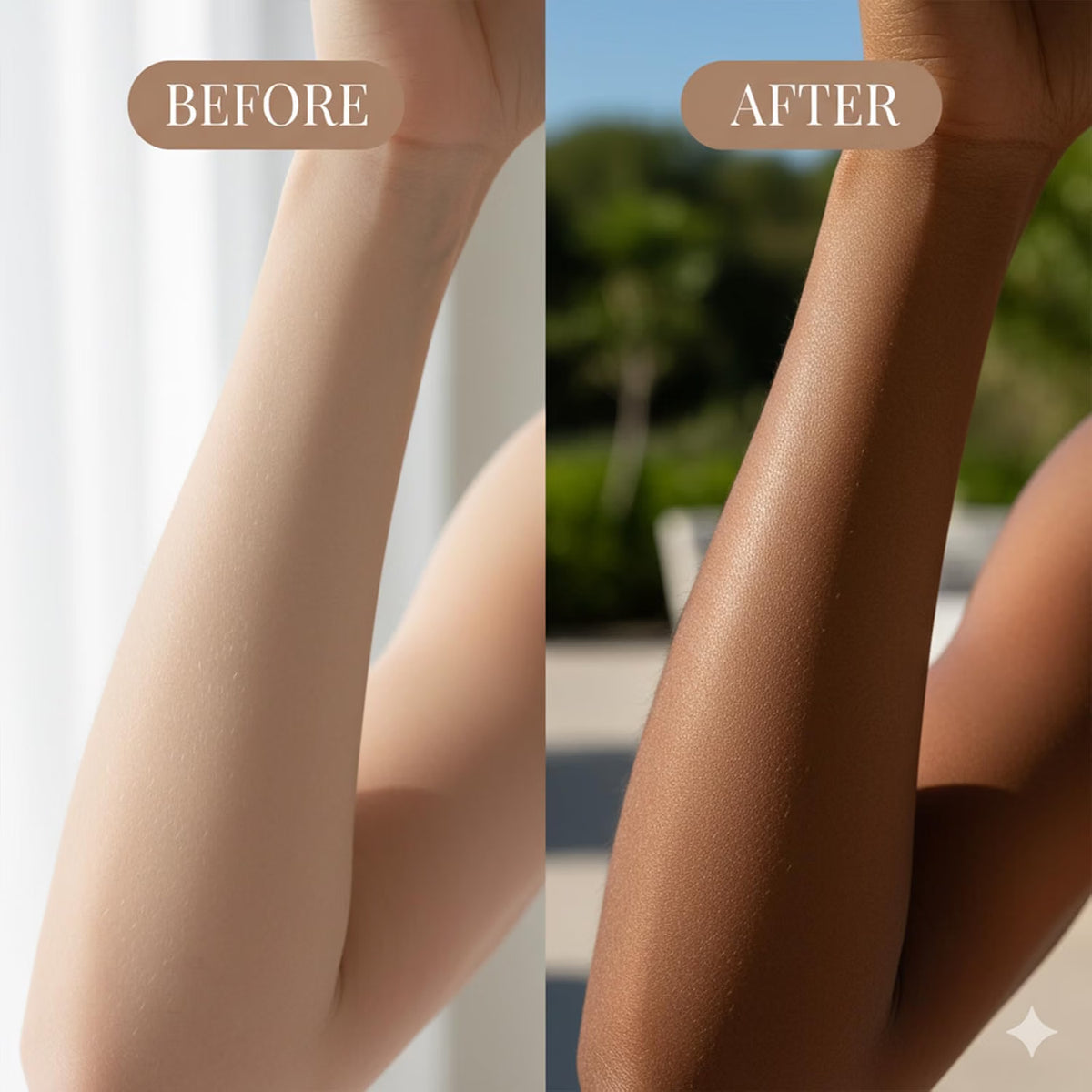 Sun Free Glow Patches with micro-needles for natural sunless bronze tan, shown in a three-box package for all skin types.