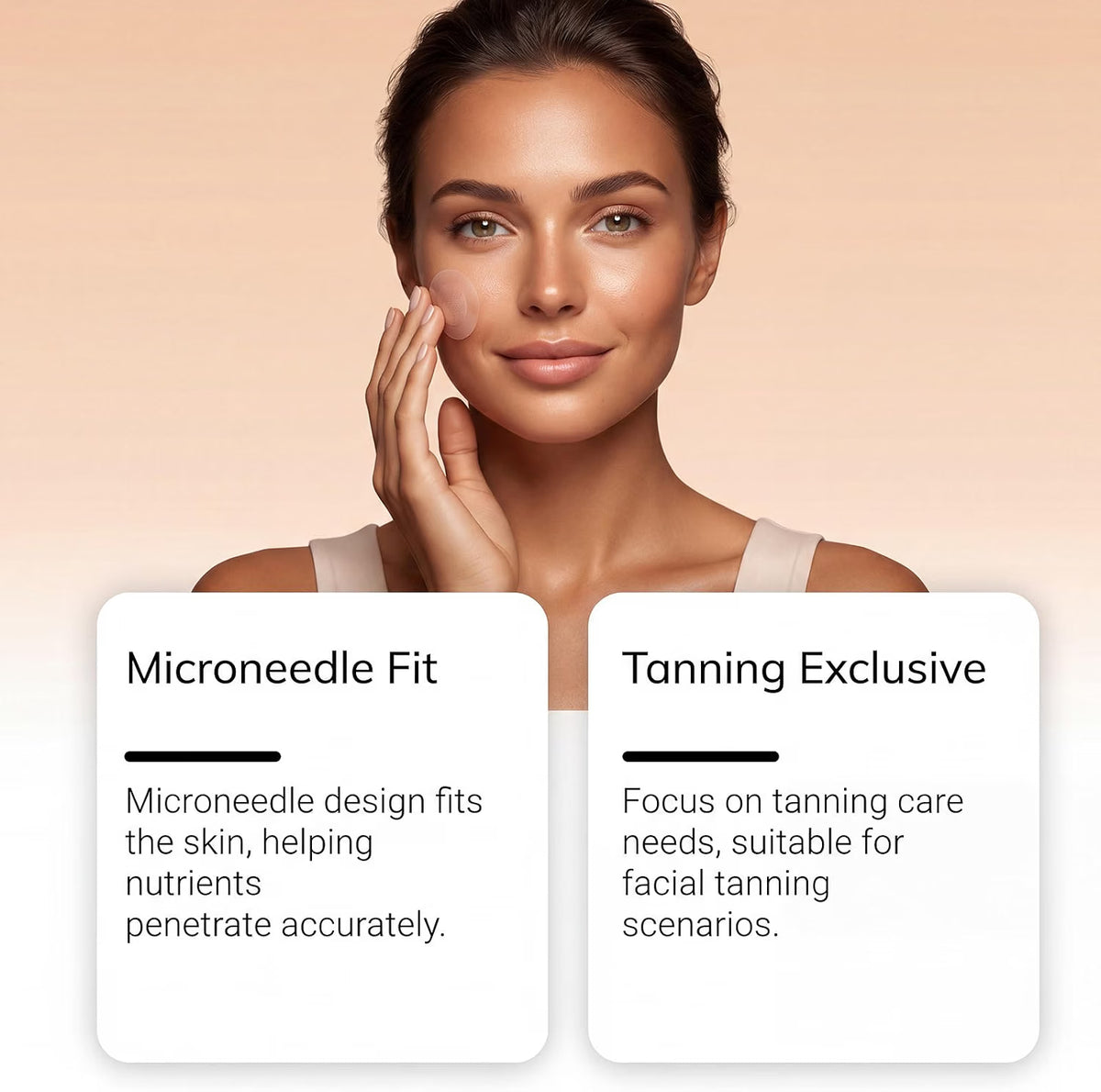 Sun Free Glow Micro-Needle Tanning Patches in three boxes, natural sunless bronze tan for all skin types, by Generic.