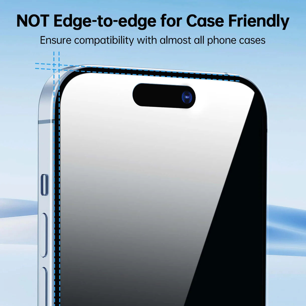 Syncwire 28° privacy screen protector for iPhone 15 Pro/Pro Max, 2-pack tempered glass with easy install and case-friendly design