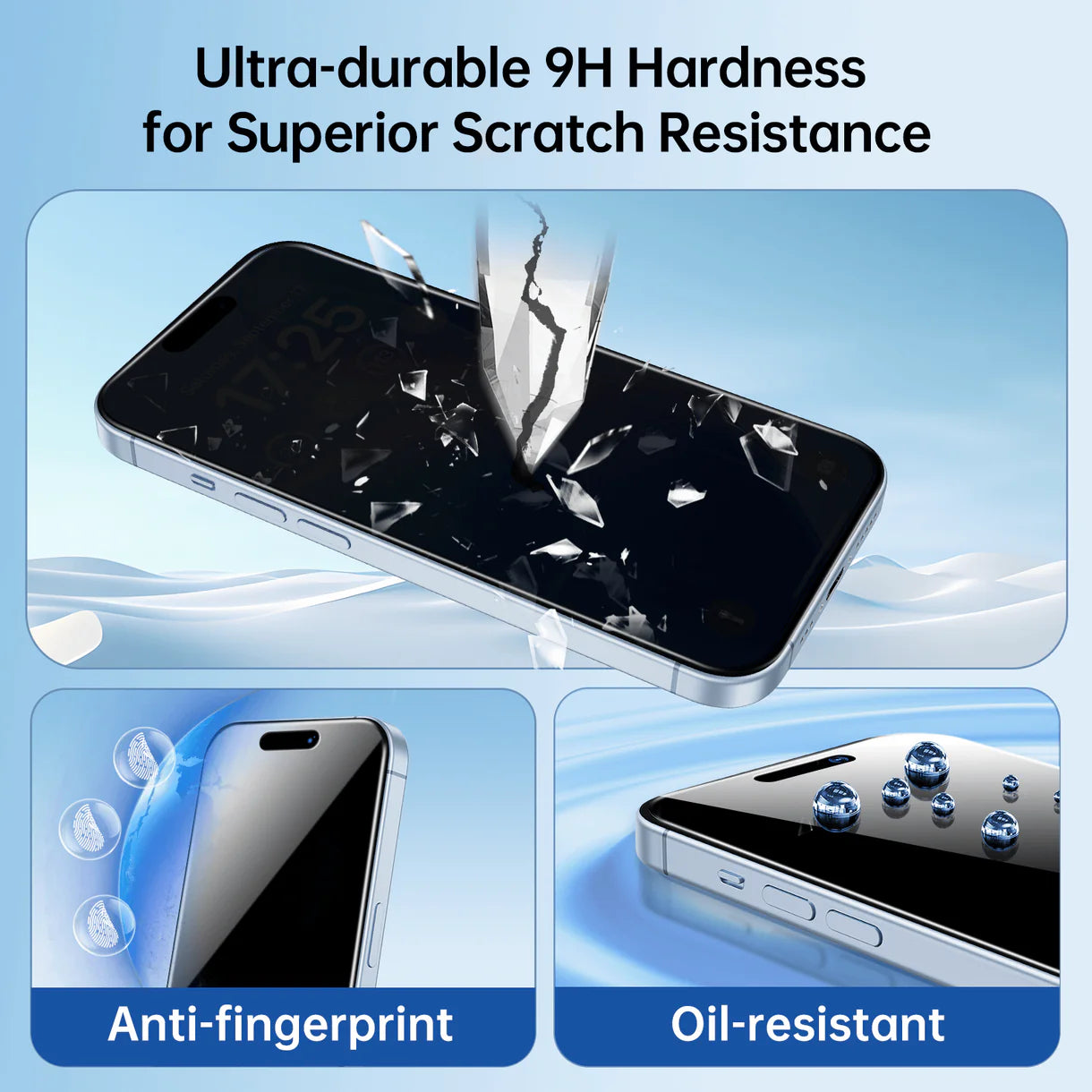 Syncwire 28° privacy screen protector for iPhone 15 Pro/Pro Max, 2-pack, 9H tempered glass, case friendly, easy to install