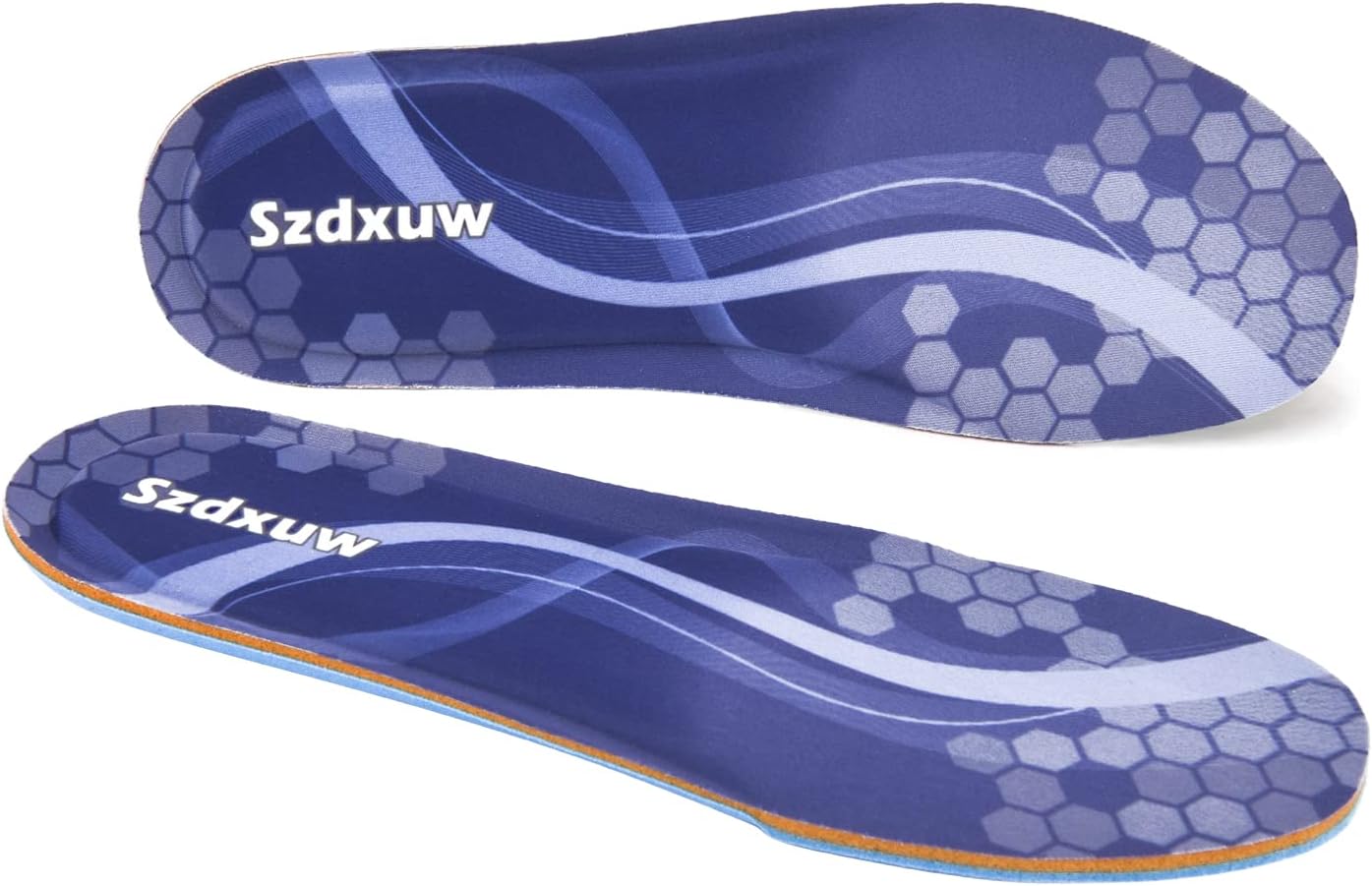 Szdxuw Memory Foam Insoles Size UK3 : UK8 - Super Soft Comfort Cushioning Inserts for Men Women Kids - Trim to Fit for Trainers, Sports Shoes, Walking Boots & Work Shoes