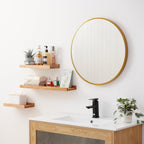 Solid Oak Wood Floating Wall Shelf - Premium Picture Ledge | 80cm | Natural Finish | Easy Install - Zeta Store