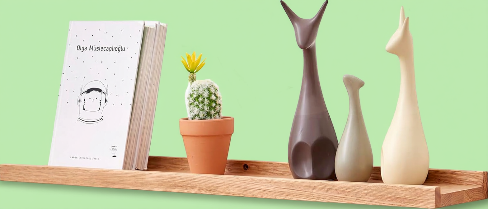 Solid Oak Wood Floating Wall Shelf - Premium Picture Ledge | 80cm | Natural Finish | Easy Install - Zeta Store