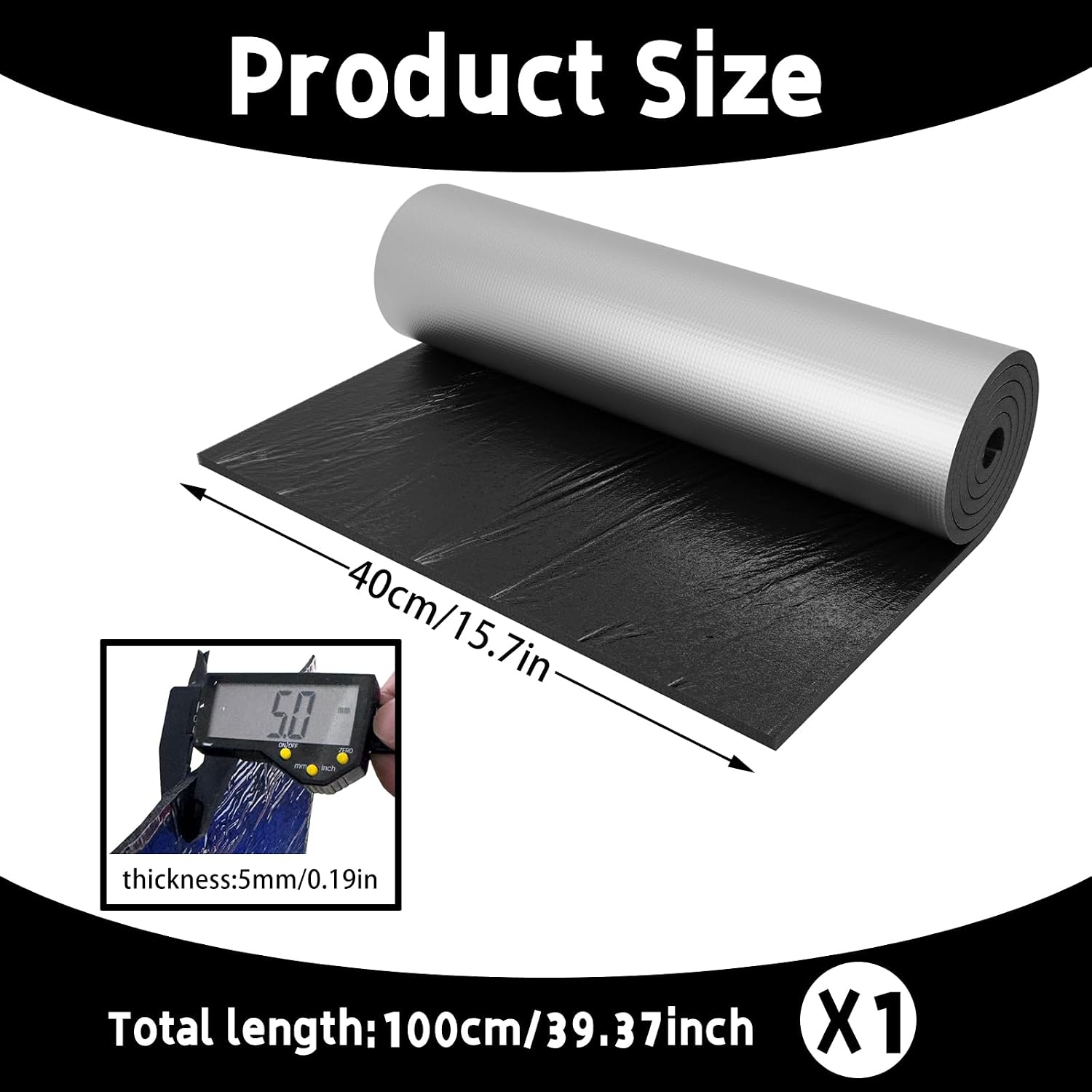 Taitonggo Toilet Tank Insulation Liner 40x16 Inch - Self-Adhesive Anti-Condensation Kit with Aluminum Foil