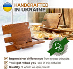 Teslyar Solid Ash Wood Phone Docking Station | Desk & Nightstand Organizer with Cable Management | Gift for Men, Dad, Husband