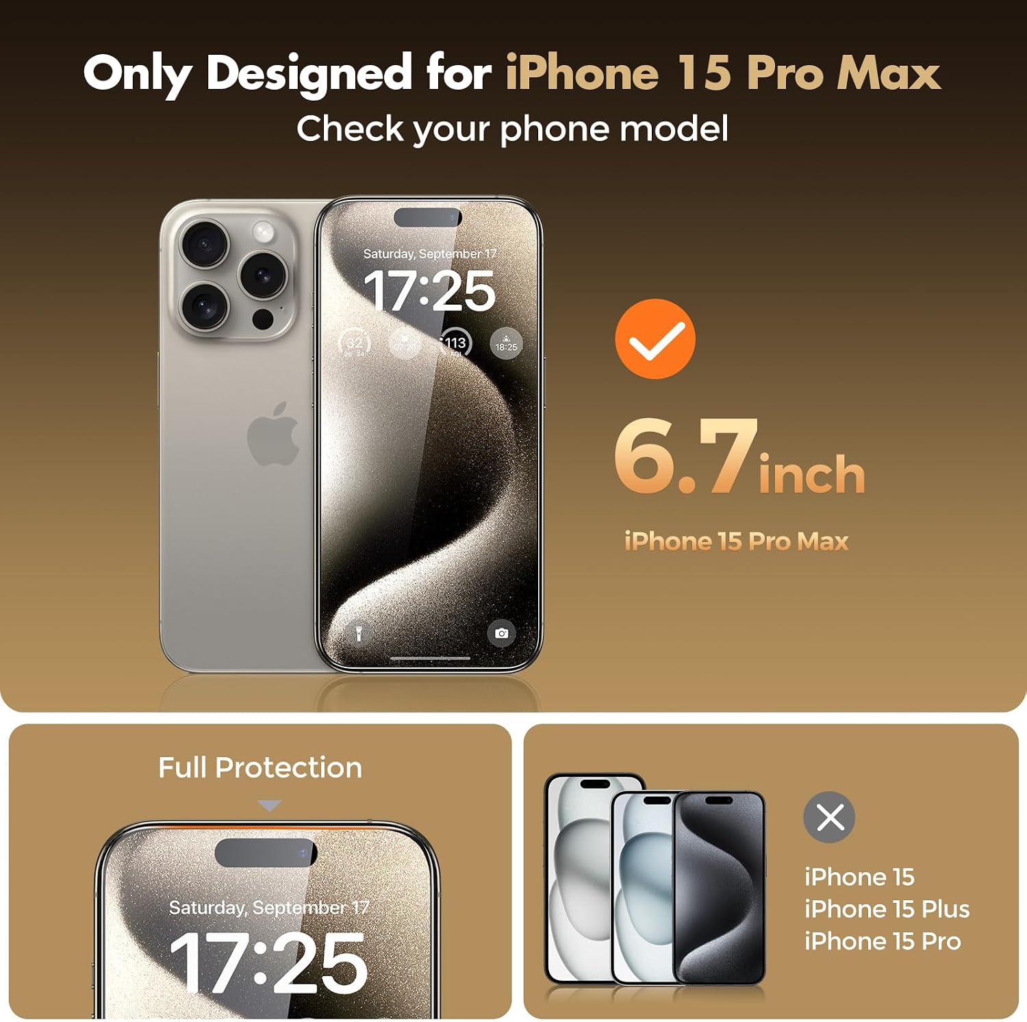 UnbreakCable 2-pack Privacy Screen Protector For iPhone 15 / 16 Series - True 28° Anti-spy Full Coverage 9h Tempered Glass With Easy Install Frame