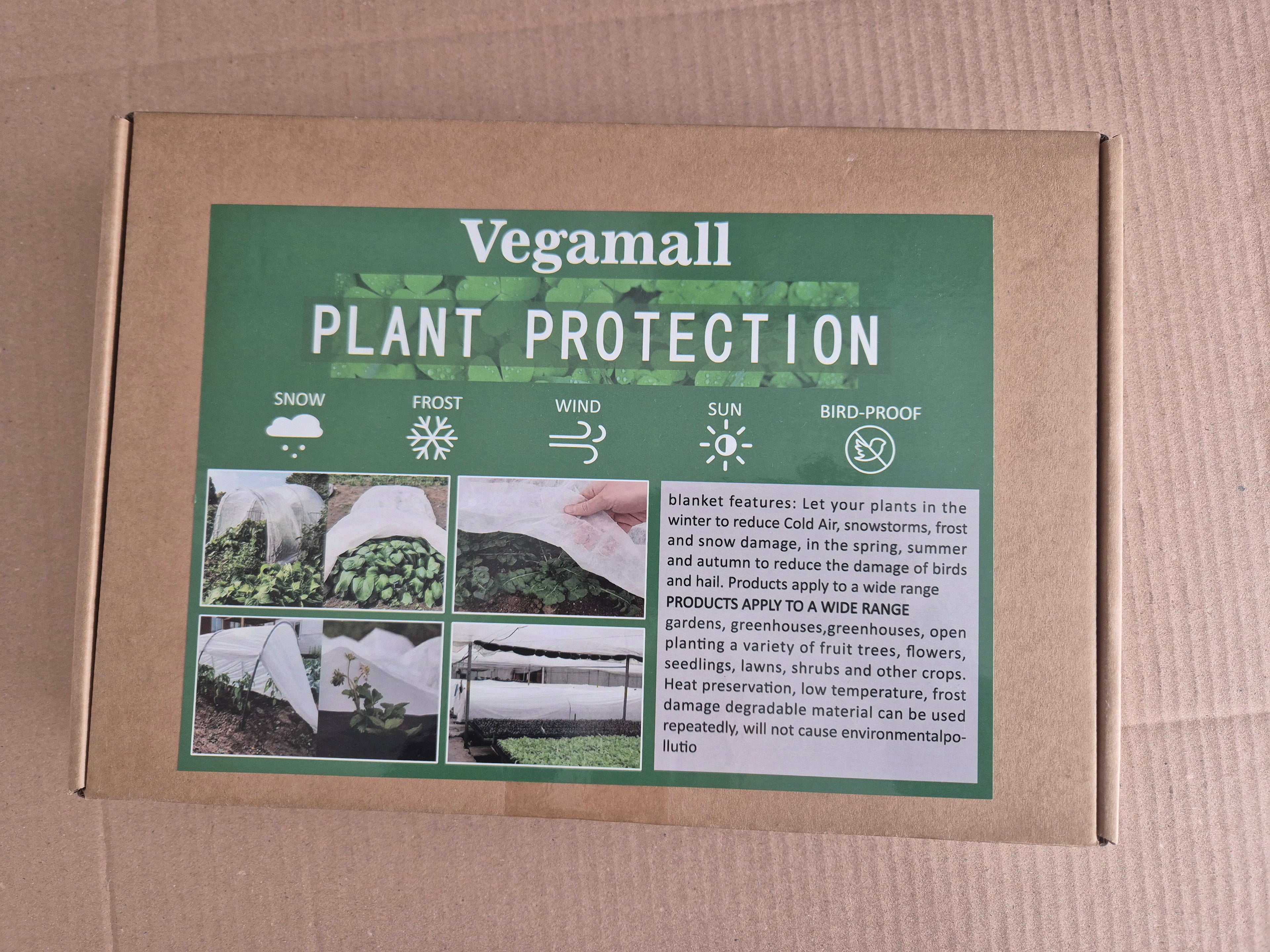 Vegamall 2x10m Garden Fleece Frost Protection Kit – 30gsm Winter Plant Cover with 2x20m Plant Ties 🛡️❄️ - Zeta Store
