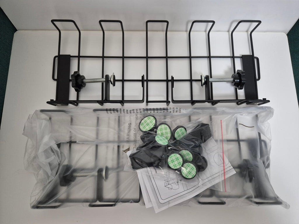 Weldun. No-Drill Cable Management Tray – 2-Pack, Holds 8kg! Keep Wires Neat & Tidy