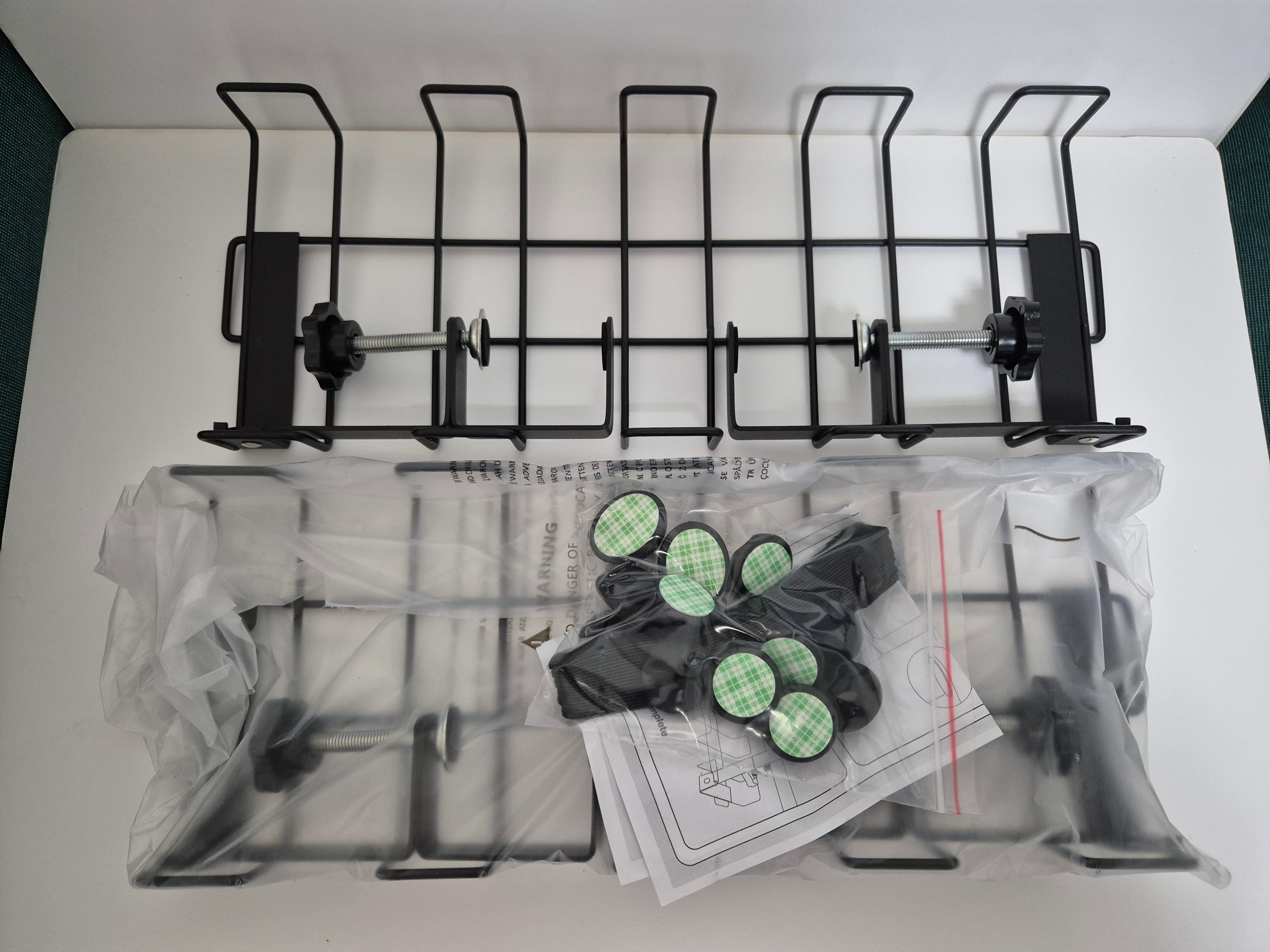 Weldun. No-Drill Cable Management Tray – 2-Pack, Holds 8kg! Keep Wires Neat & Tidy