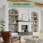 WELDUN 6-Pack Floating Shelf Brackets | 20cm Hidden Supports up to 75KG | All Hardware & Spirit Level Included | Ultimate DIY Bargain!